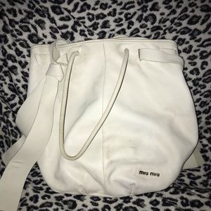 Miu Miu white hobo bag